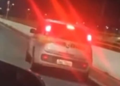 VÍDEO: Motorista embriagado? Carro de autoescola anda em zig-zag na Ponte Newton Navarro
