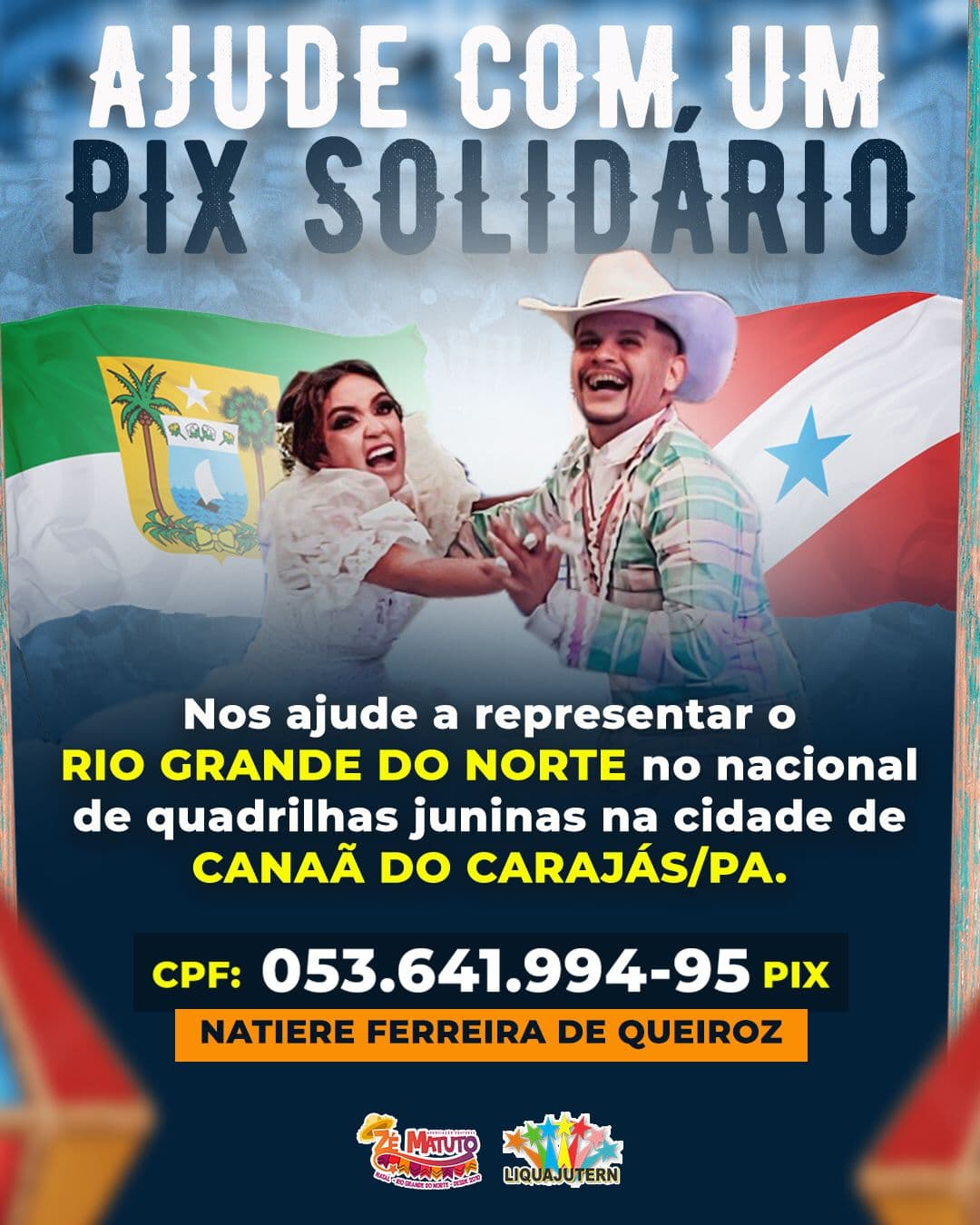 Arraiá Zé Matuto faz ‘Pix solidário' para representar o RN em festival nacional de quadrilhas juninas