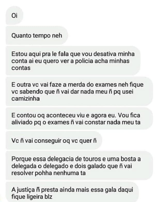 Suspeito de estupro manda mensagens à vítima, debocha da Polícia e é preso em Touros