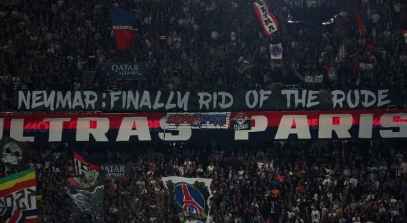 Torcida do PSG comemora saída de Neymar: ‘Finalmente nos livramos do malcriado'