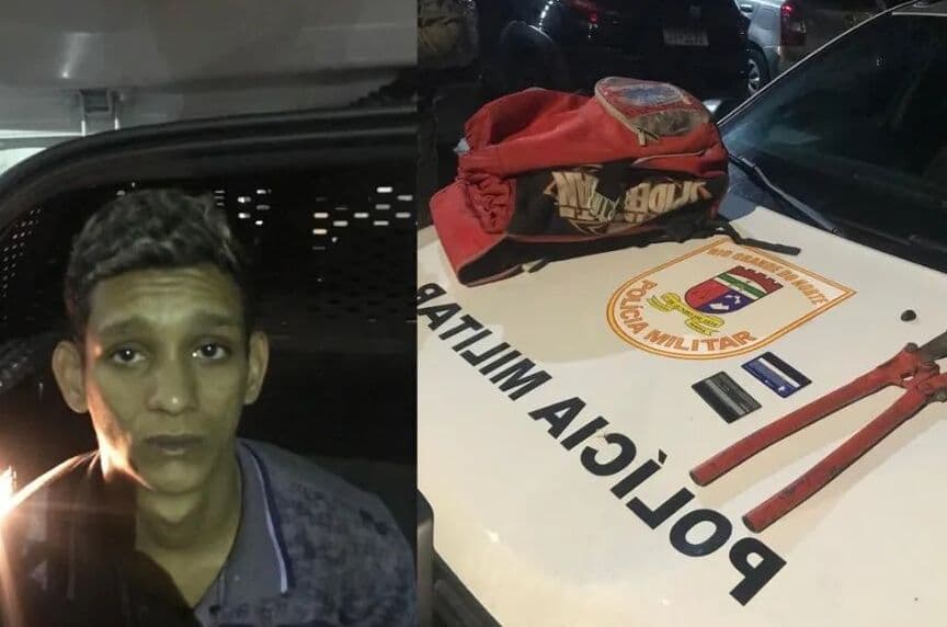 Homem é preso pela sexta vez em um intervalo de 2 anos após invadir condomínio com ferramentas de arrombamento em Natal