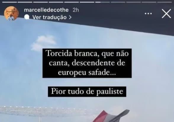 Assessora de Anielle ataca "torcida branca" do São Paulo