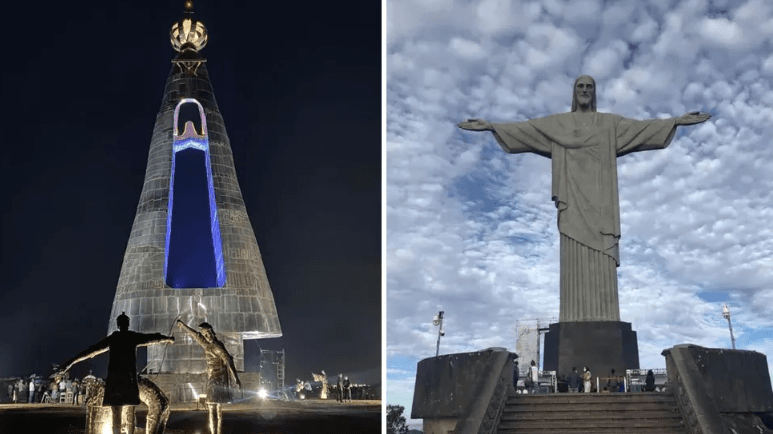 FOTOS: Estátua de Nossa Senhora maior do que o Cristo Redentor é inaugurada em Aparecida