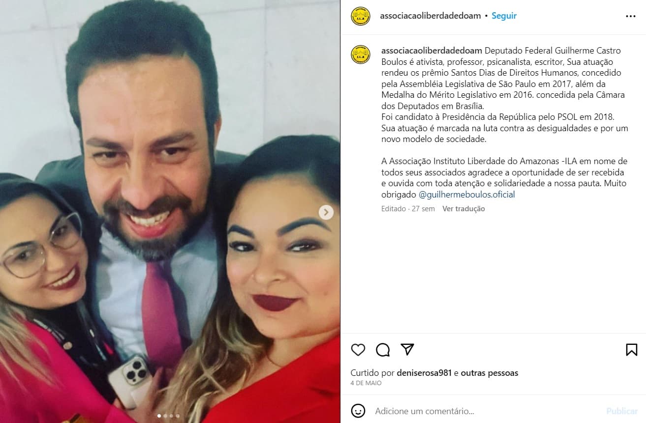 “Dama do tráfico amazonense” também esteve reunida com deputado federal Boulos