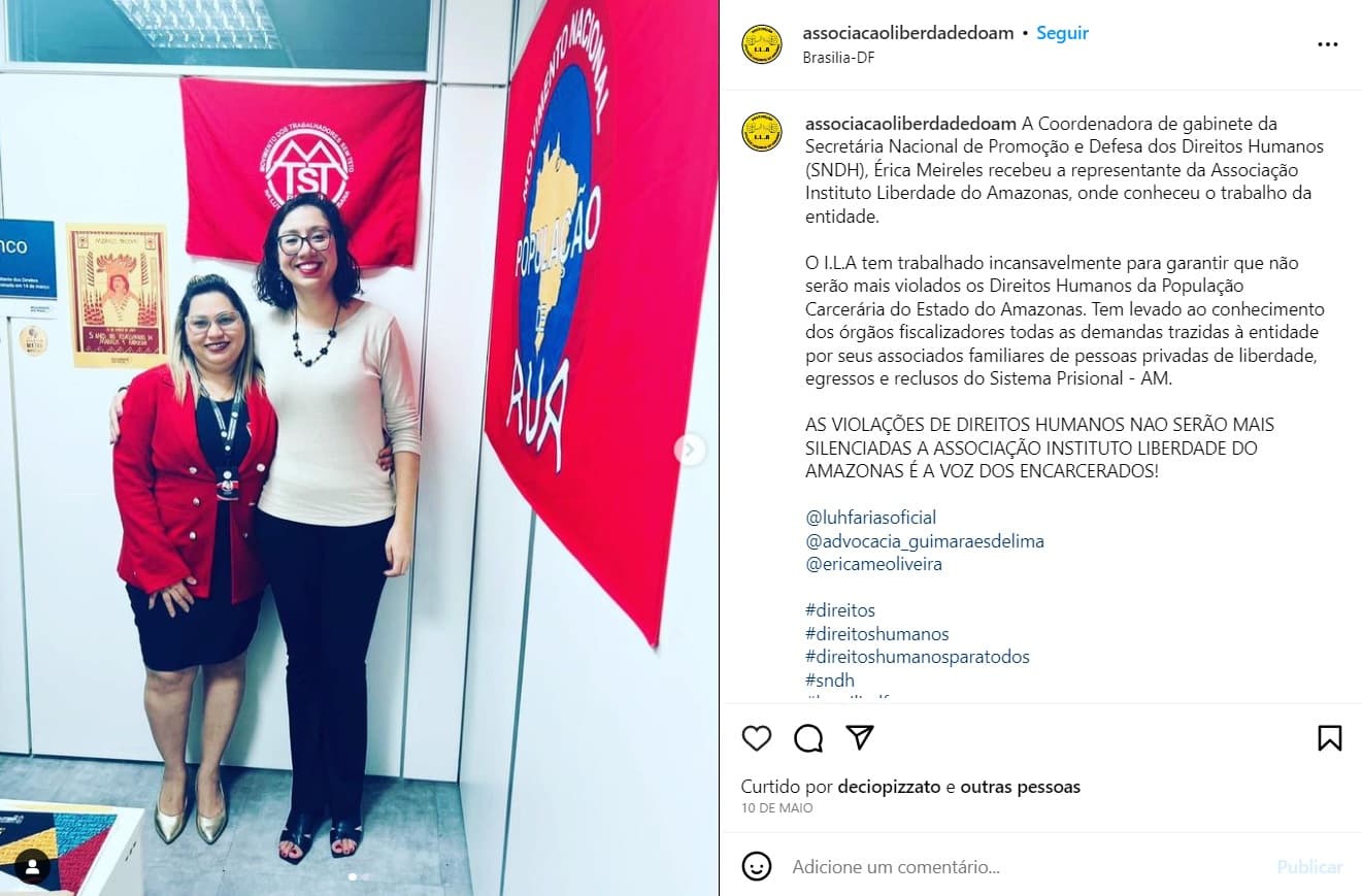 “Dama do tráfico” também foi ao Ministério dos Direitos Humanos