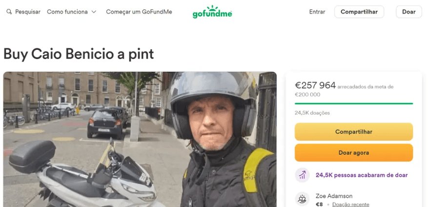 Irlandeses fazem vaquinha para agradecer brasileiro que salvou crianças de atentado e já arrecadam mais de R$ 1,3 milhão