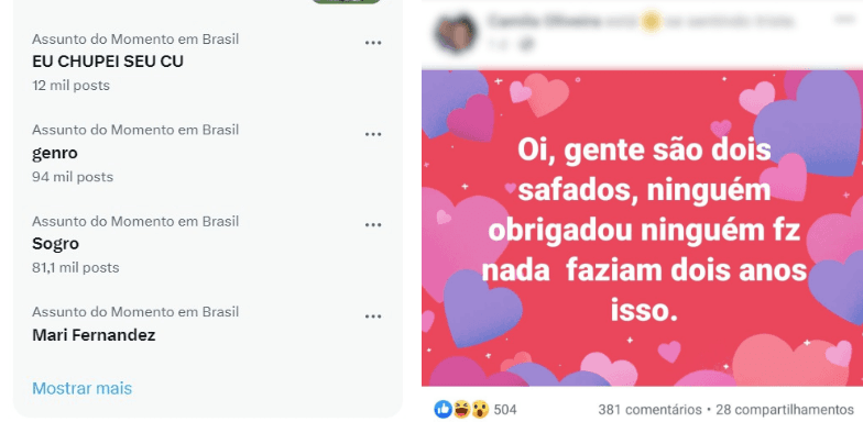 Caso entre sogro e genro exposto por filha traída é o assunto mais comentado nas redes sociais