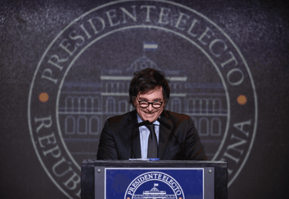 Bolsa argentina sobe 20% na primeira abertura após vitória de Milei