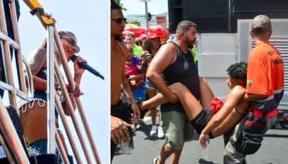 Ludmilla encerra bloco mais cedo por conta do calor: “Muita gente passando mal”