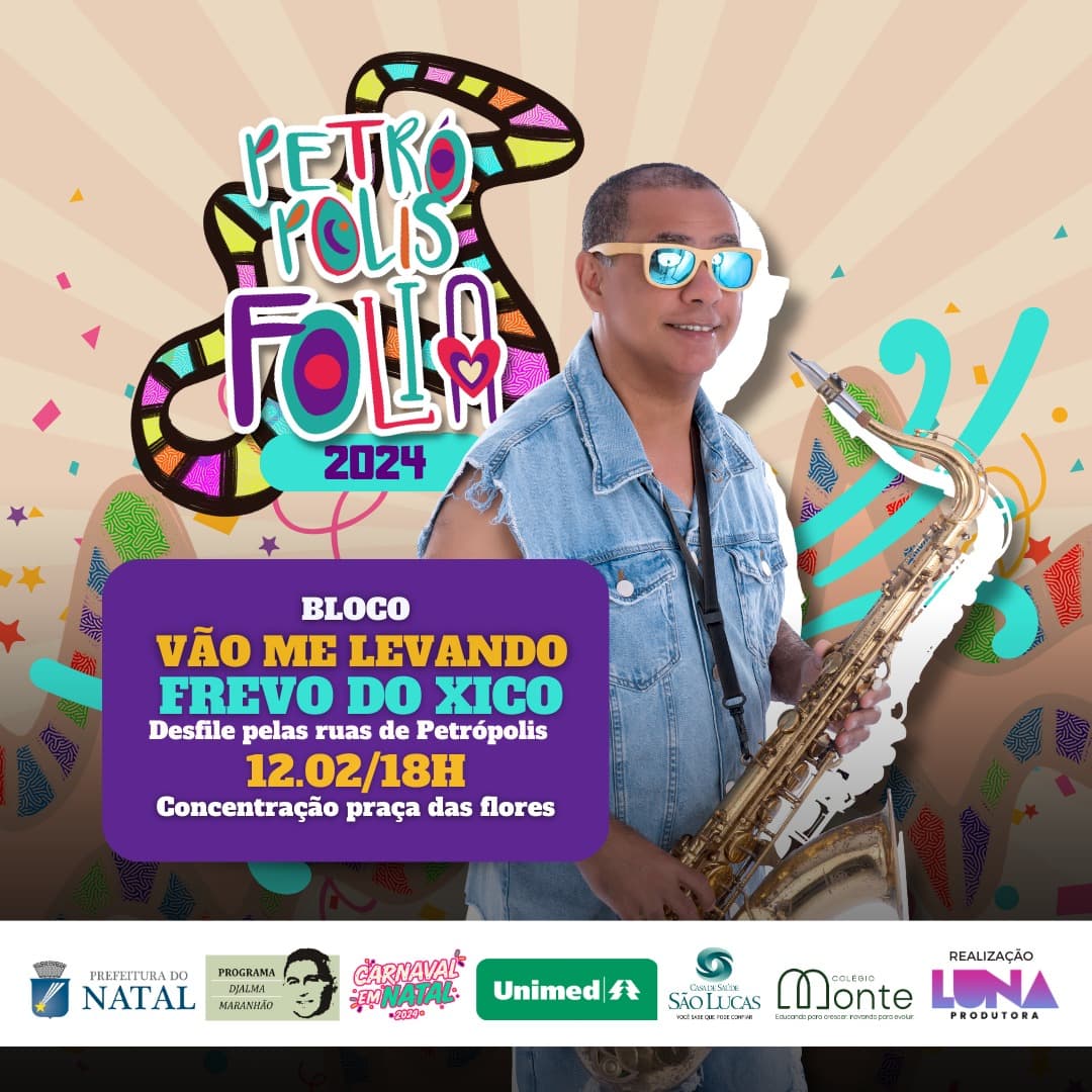 Petrópolis Folia tem bloquinho infantil na Praça das Flores, desfile de bloco pelas ruas do bairro e shows na Praça Cívica na segunda-feira (12)