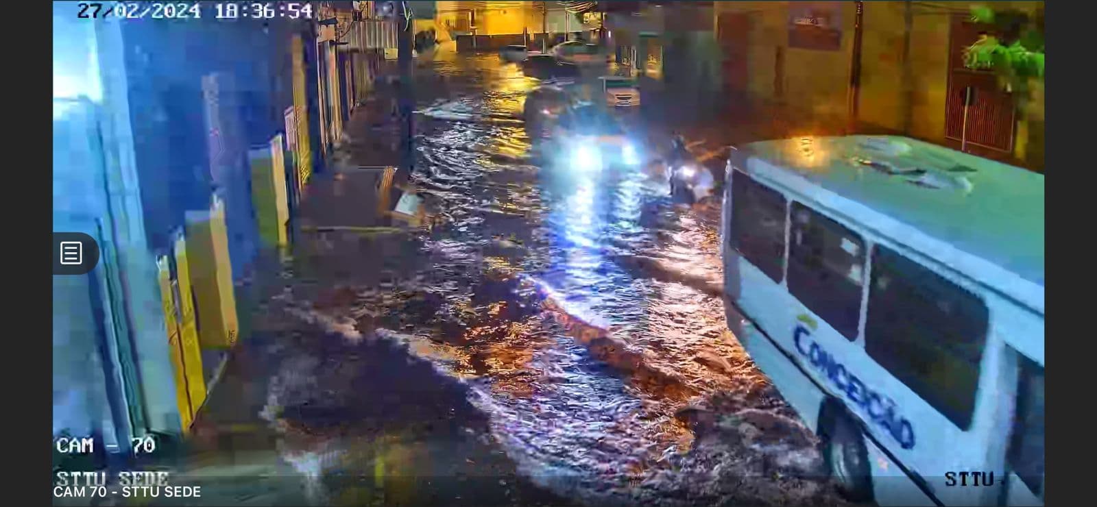 STTU informa pontos de alagamento com chuva forte em Natal nesta terça-feira (27)