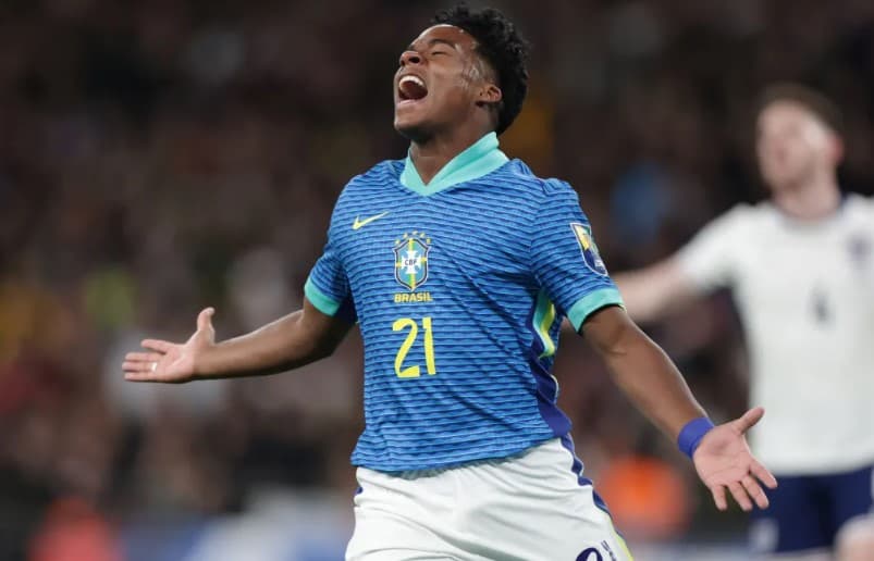 Endrick marca e Brasil vence a Inglaterra em Wembley na estreia de Dorival Jr.