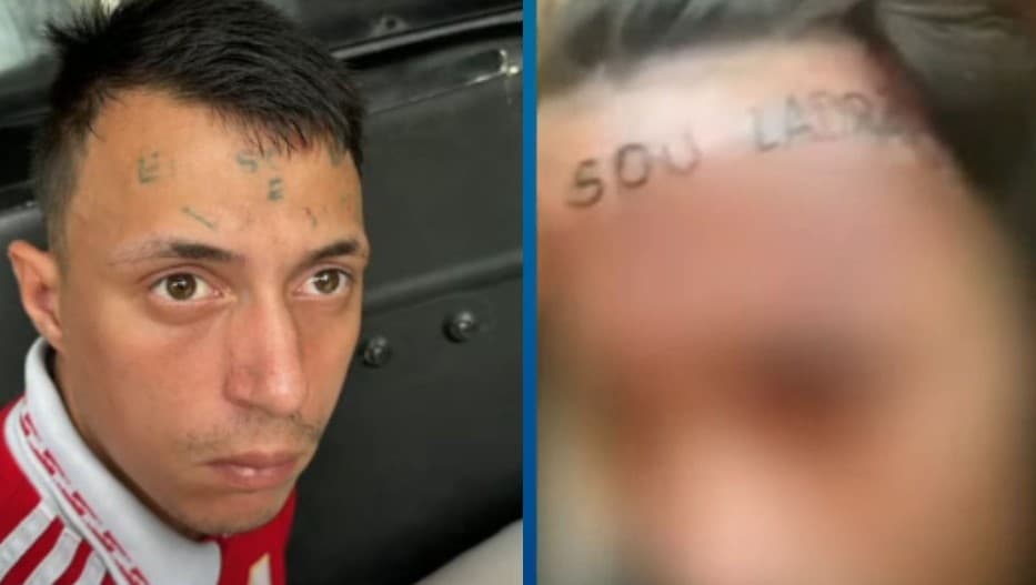 LEMBRA DELE? Homem que teve testa tatuada com frase ‘eu sou ladrão e vacilão' é preso mais uma vez por roubo, dois dias após sair de cadeia