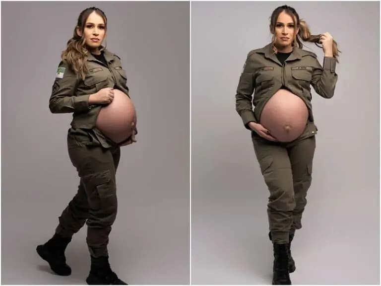 Policial militar grávida do RN vira alvo de investigação por fazer ensaio fotográfico usando farda