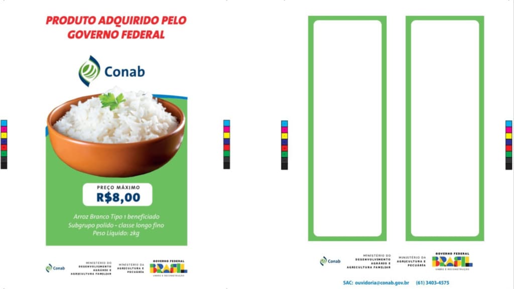 Arroz importado terá logotipo do governo federal e preço máximo de R$ 4 por quilo