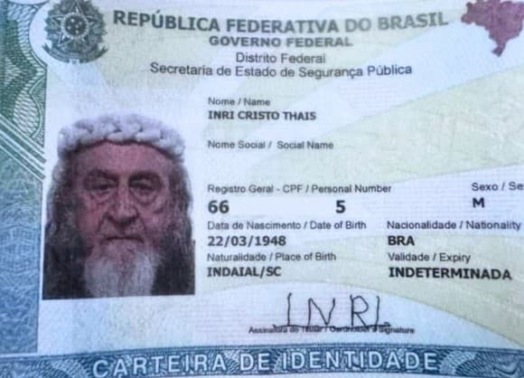 Homem que se diz Jesus reencarnado usa lei federal e muda nome para ‘Inri Cristo'