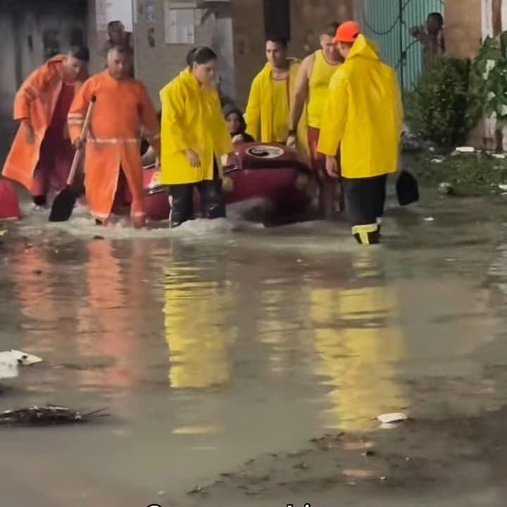 Bombeiros do RN resgata moradores ilhados na zona norte de Natal