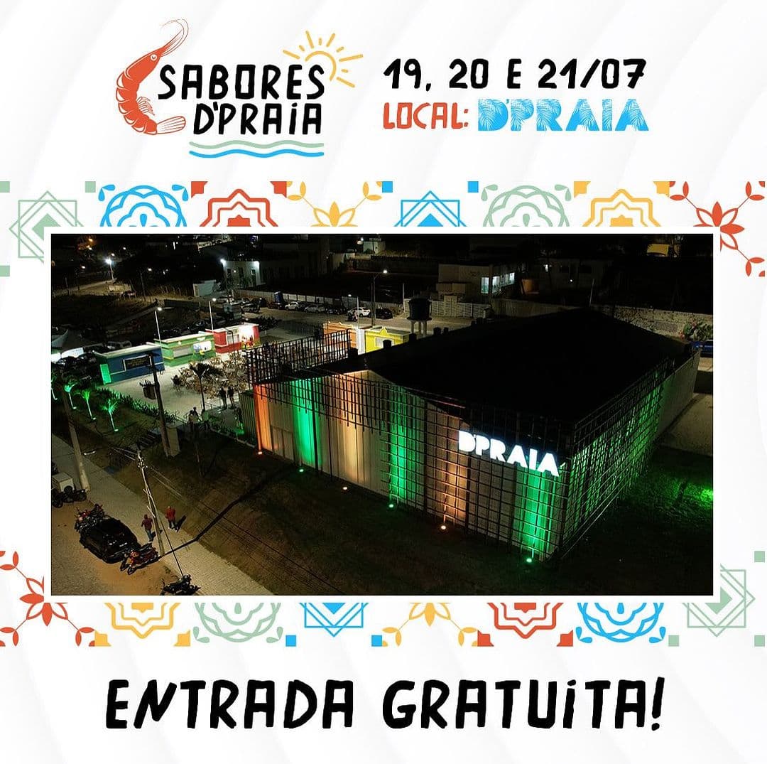 Festival Sabores D'Praia realiza segunda edição de 19 a 21 de julho; confira a programação