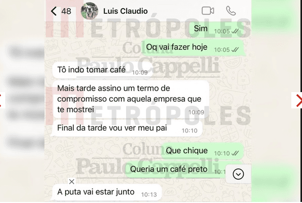 Filho de Lula xinga Janja em mensagem no WhatsApp; veja print