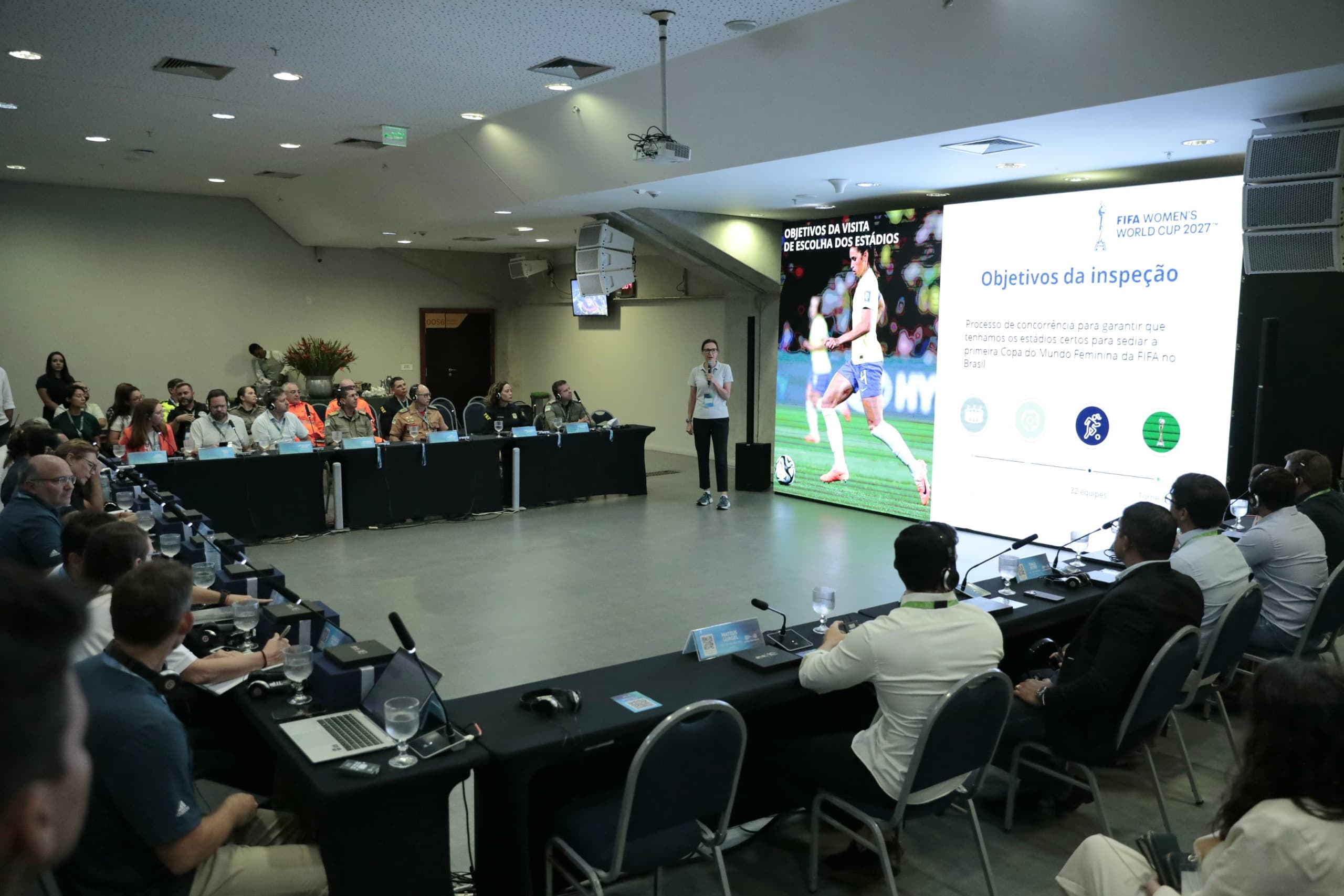 Arena das Dunas recebe visita da Fifa para a seleção das cidades-sede da Copa do Mundo Feminina da FIFA 2027