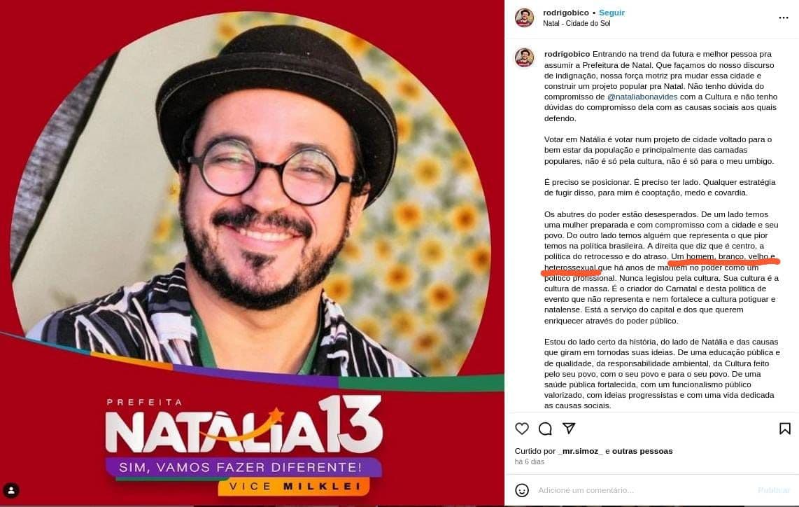 Bora Natal entra com representação contra Natália Bonavides e notícia crime contra militante famoso do PT por ataques: "branco, velho e heterossexual"