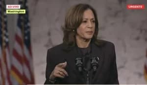 “Precisamos aceitar o resultado das eleições”, diz Kamala em discurso