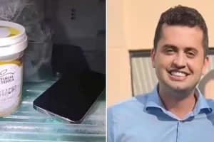 Prefeito eleito esconde celulares no freezer durante operação