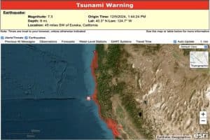 EUA emitem alerta de tsunami após forte terremoto na Califórnia