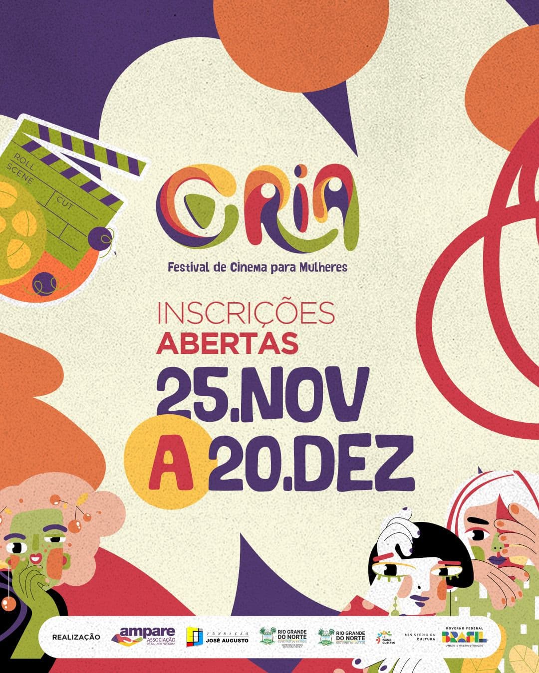 Inscrições abertas para o CRIA Festival de Cinema para Mulheres