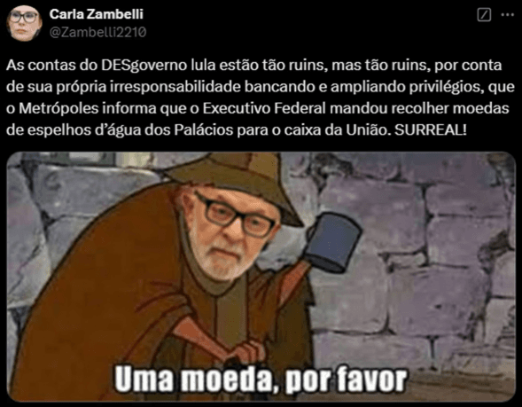 Oposição ironiza retirada das moedas de espelhos d’água de palácios