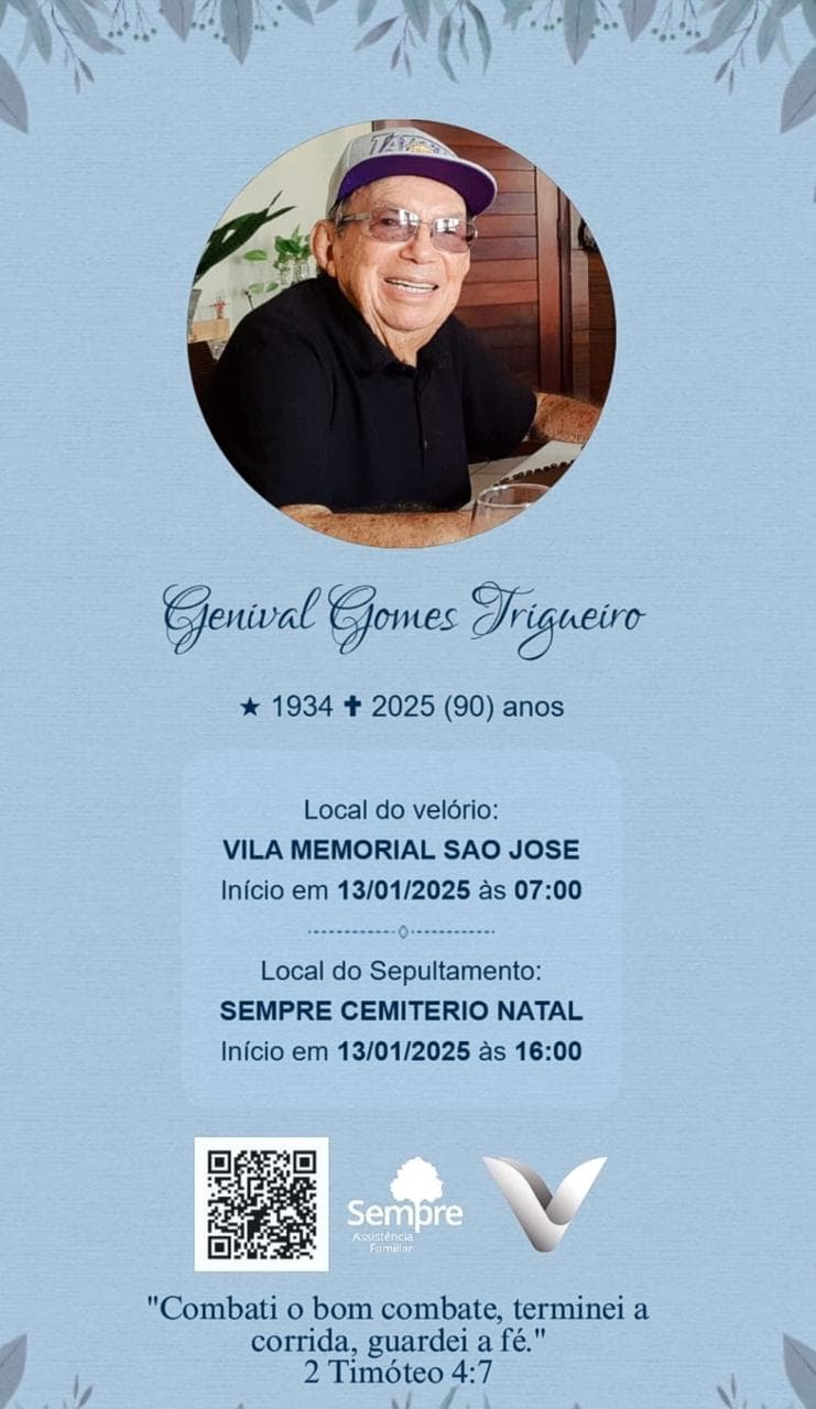 Morre Genival Gomes Trigueiro, aos 90 anos