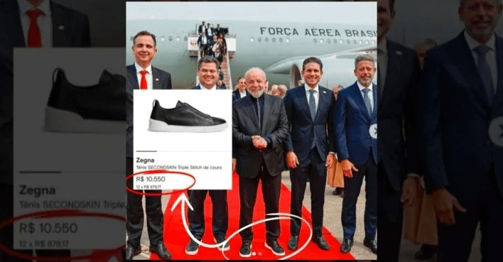 Internet flagra Lula com par de tênis que custa R$ 10,5 mil