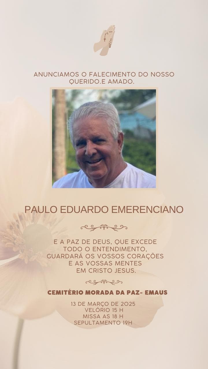 Morre o cirurgião dentista Paulo Eduardo Emerenciano