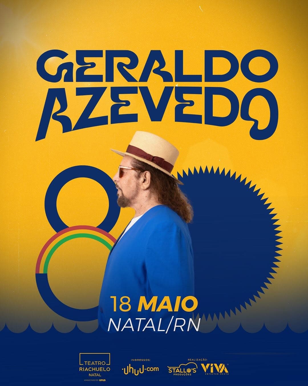 Turnê "Geraldo Azevedo 80 Anos" chega a Natal com show dia 18 de maio no Teatro Riachuelo