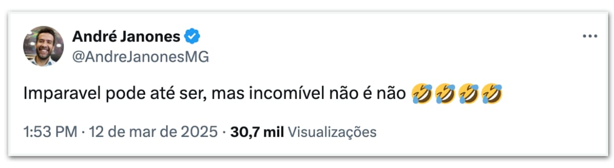 “Incomível não é“, diz Janones sobre Michelle Bolsonaro