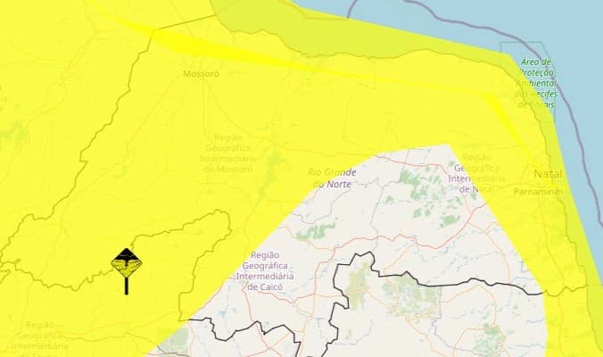 Inmet emite alertas de chuvas para mais de 120 cidades do RN; veja lista