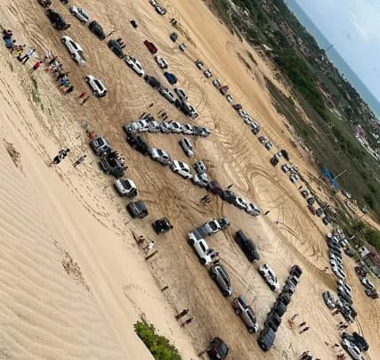 VÍDEO: Trilheiros pede paz em manifestação nas dunas de Jacumã