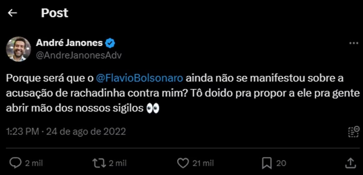 RACHADINHA: 9 vezes que Janones atacou bolsonaristas pela prática