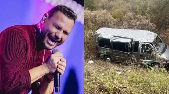 TRAGÉDIA: Acidente com cantor Lenno Ferreira da banda Desejo de Menina e uma van deixa uma pessoa morta e pelo menos sete feridas