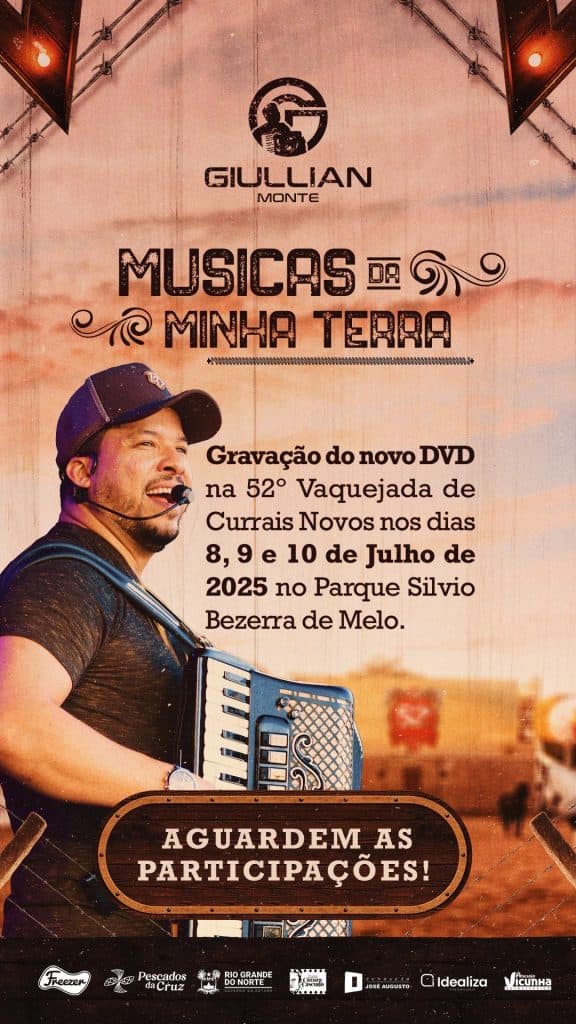 Giullian Monte anuncia gravação de novo DVD durante Vaquejada de Currais Novos/RN