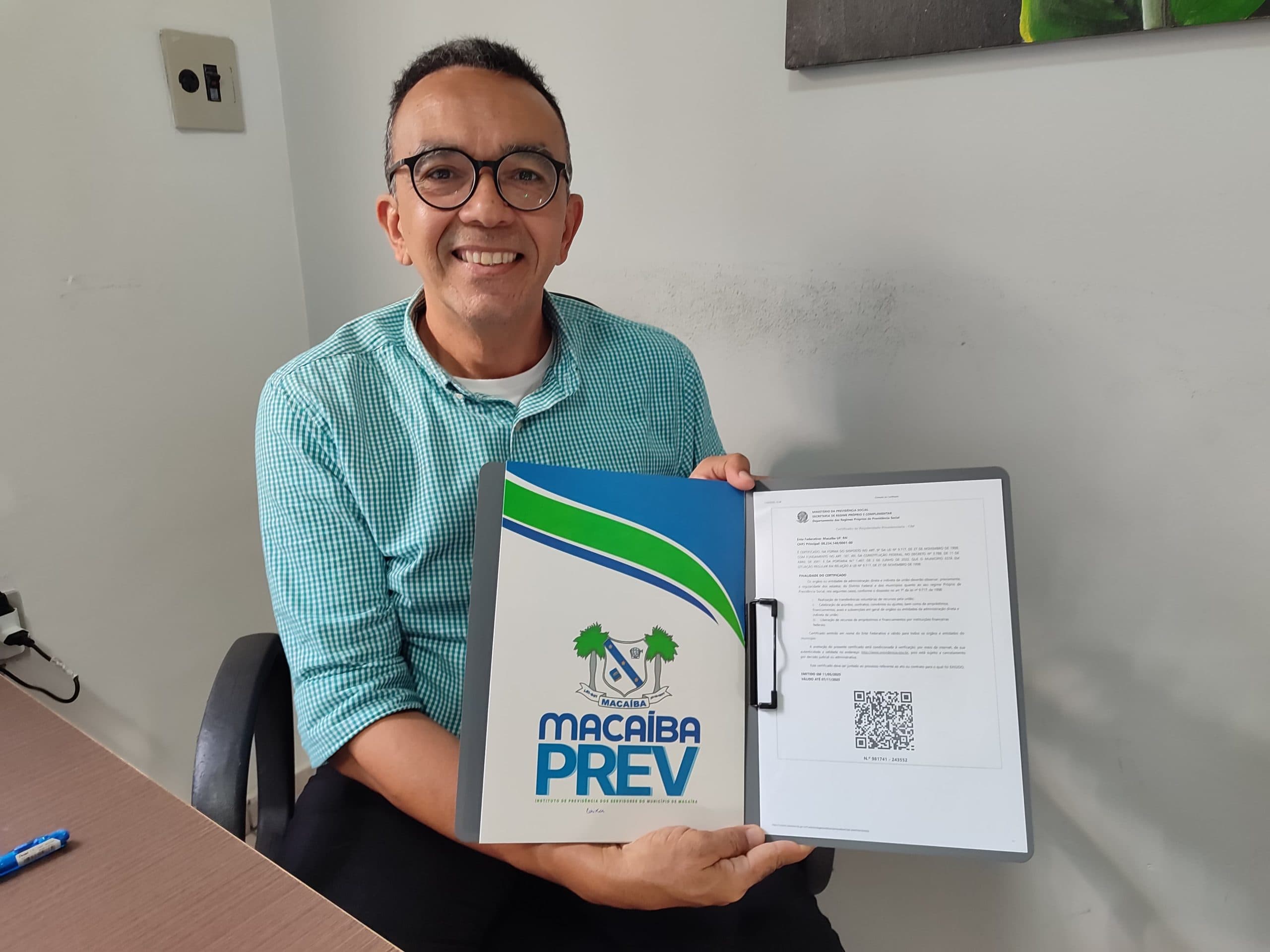 MacaíbaPREV obtém renovação de Certificado de Regularidade Previdenciária