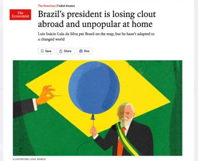 “The Economist”: Lula perdeu influência fora e é impopular no Brasil