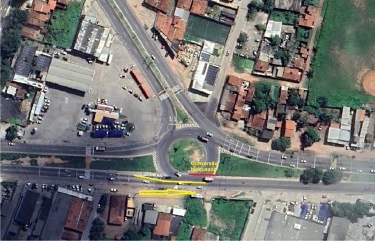 Rotatória do entroncamento das BRs 101 e 406 será bloqueada nesta quinta-feira (17)