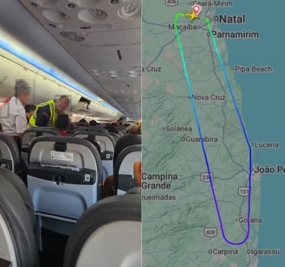 ‘Caos', ‘pânico' e ‘sensação de que ia morrer': o que dizem passageiros sobre avião que voltou a Natal após problema
