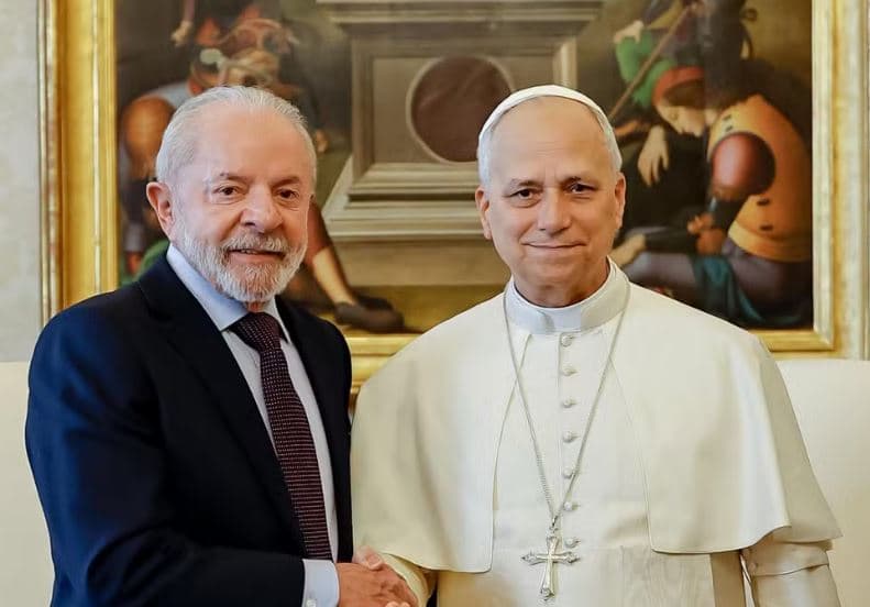 Lula se reúne com Papa Leão XIV no Vaticano