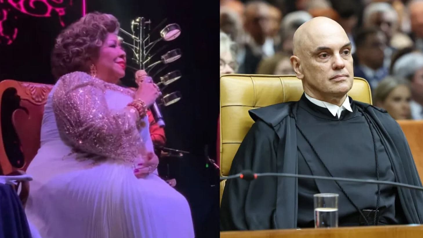 Alcione dedica show em Brasília a Alexandre de Moraes: "Ele é amado"