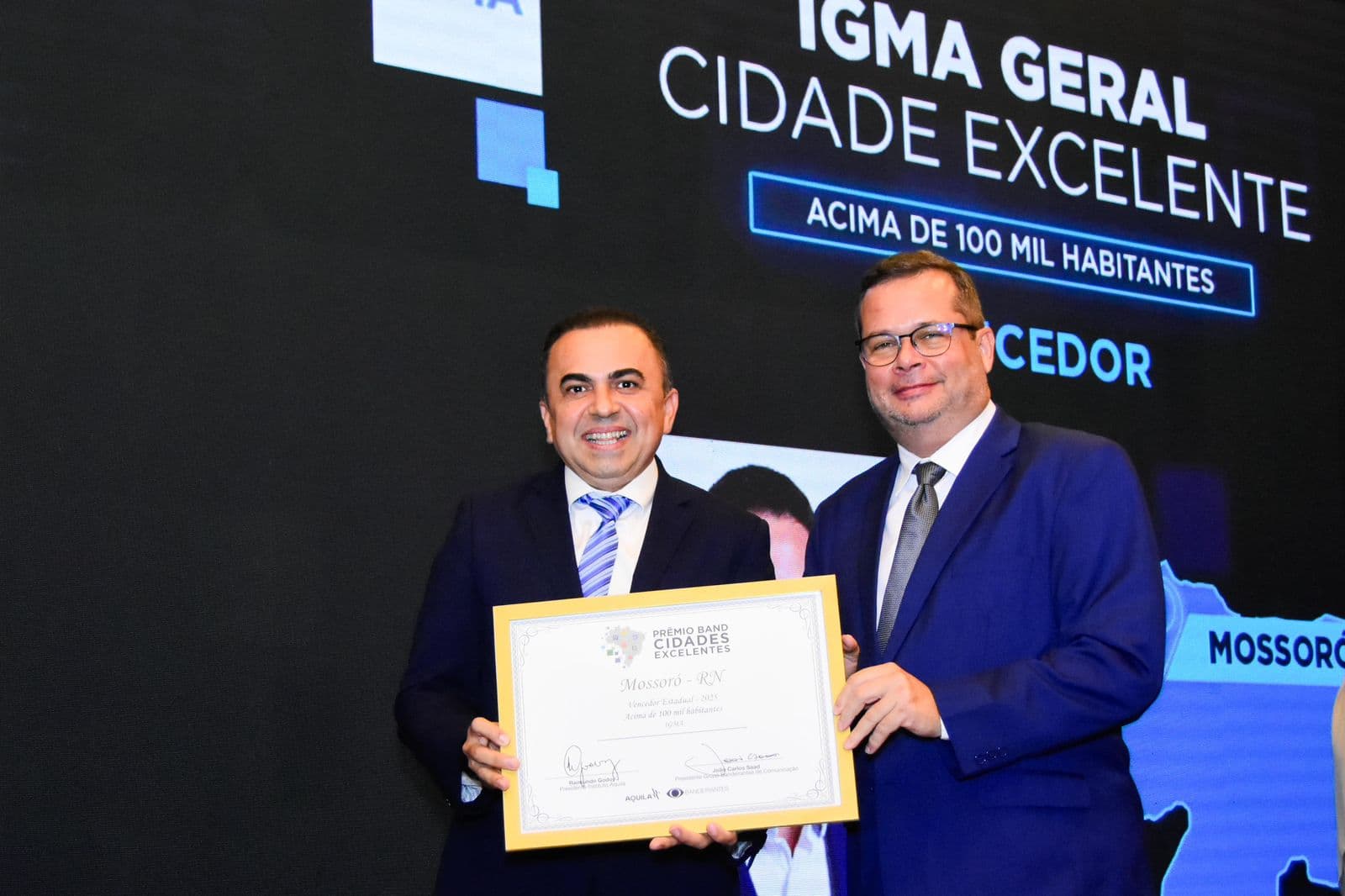 Mossoró conquista 1º lugar no Prêmio Band Cidades Excelentes 2025 pelo quinto ano seguido