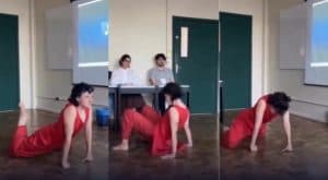 VÍDEO: Pesquisadora da Unicamp viraliza com performance bizarra e polêmica na PUC-RS