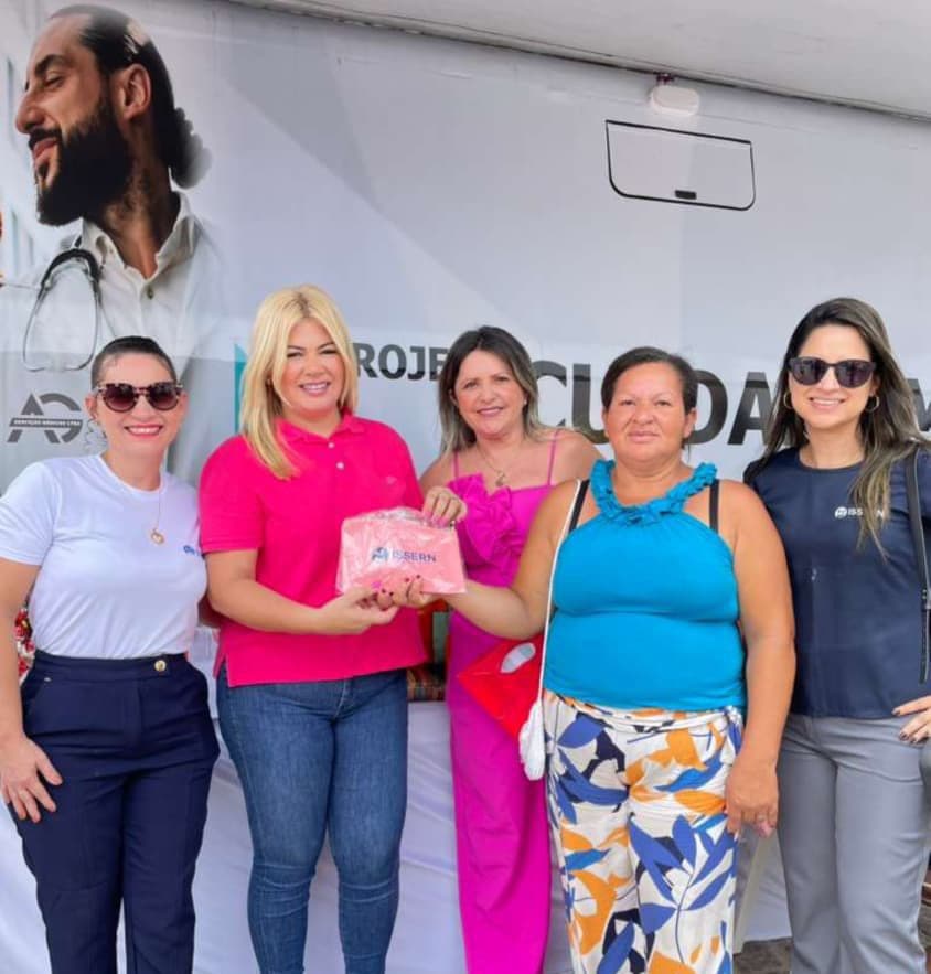 Prefeita Janaína de Salin reforça compromisso com a saúde da mulher em ação do Outubro Rosa em Lagoa de Pedras