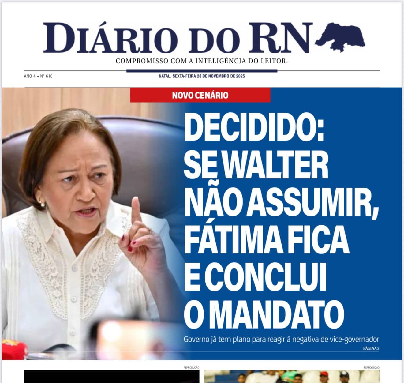Fátima Bezerra pode não ser candidata e continuar no governo em 2026